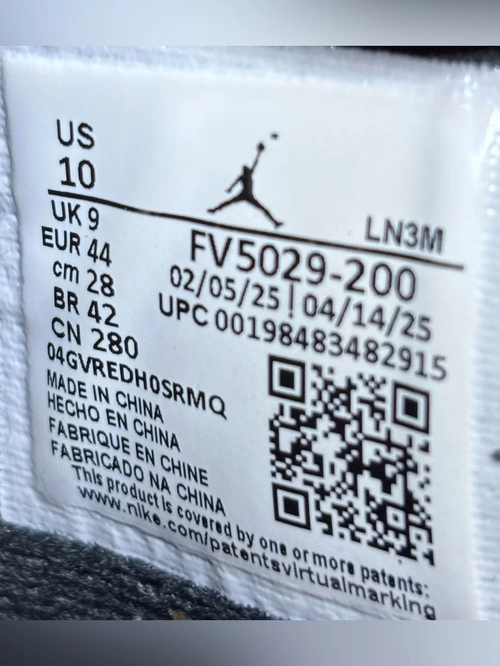 Jordan 4 Retro Cave Stone 2025 Size 10